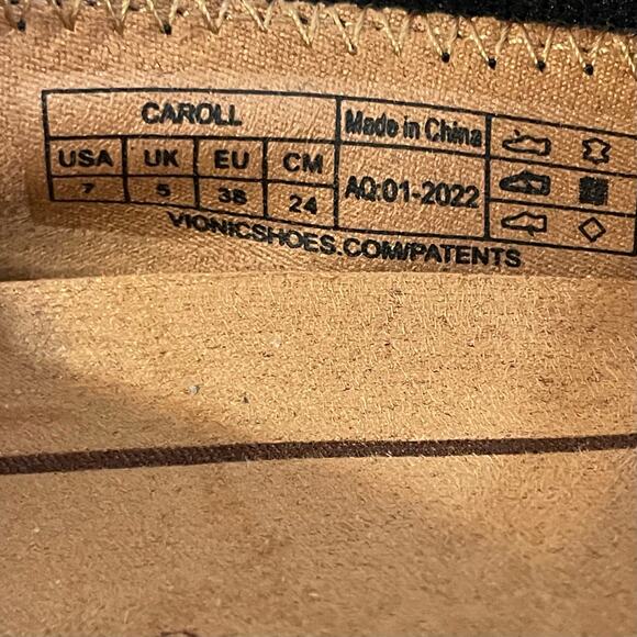 Vionic Caroll Ballet Flats Black Leather Round Toe Slip On Women's Size 7 - Picture 10 of 10